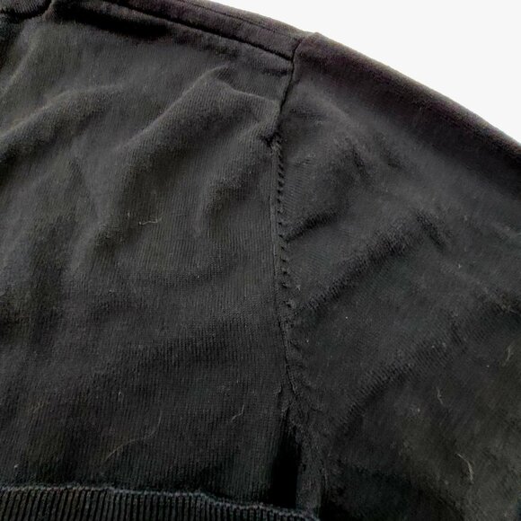 Men's XL 1/4 zip Pullover Cardigan Sweater Black Selected Homme 100% Cotton - Picture 15 of 16